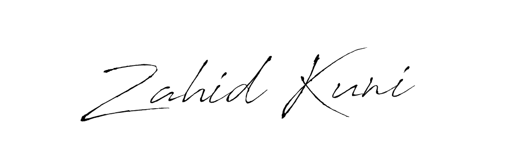 Make a beautiful signature design for name Zahid Kuni. With this signature (Antro_Vectra) style, you can create a handwritten signature for free. Zahid Kuni signature style 6 images and pictures png