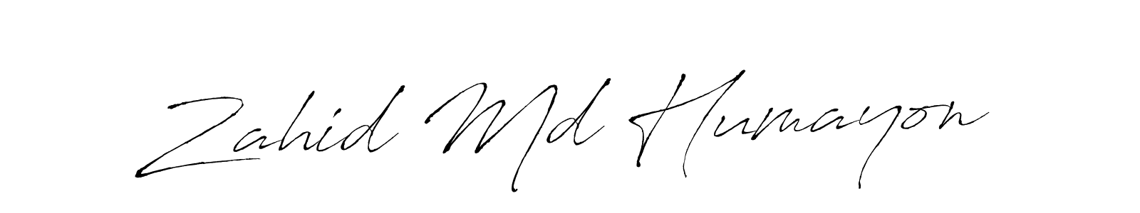 Make a beautiful signature design for name Zahid Md Humayon. With this signature (Antro_Vectra) style, you can create a handwritten signature for free. Zahid Md Humayon signature style 6 images and pictures png