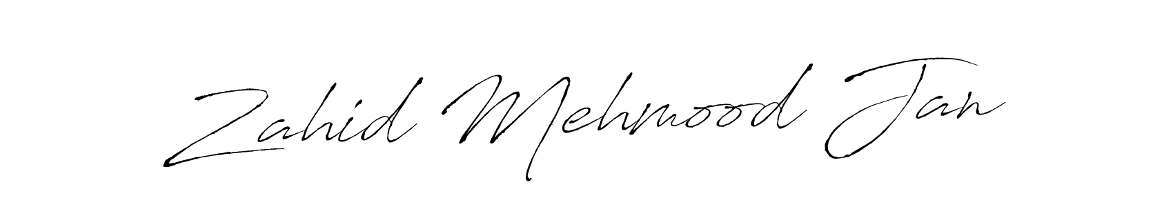 Make a beautiful signature design for name Zahid Mehmood Jan. With this signature (Antro_Vectra) style, you can create a handwritten signature for free. Zahid Mehmood Jan signature style 6 images and pictures png