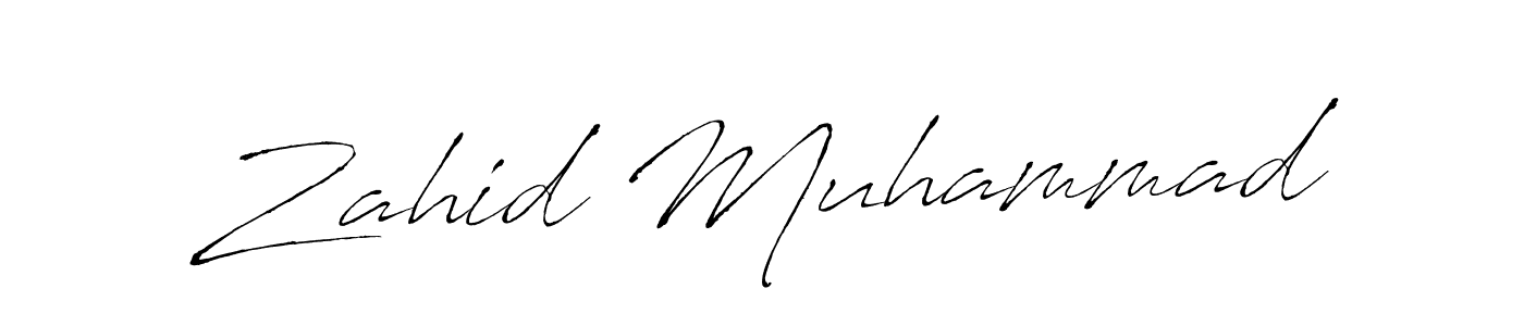 Make a beautiful signature design for name Zahid Muhammad. With this signature (Antro_Vectra) style, you can create a handwritten signature for free. Zahid Muhammad signature style 6 images and pictures png