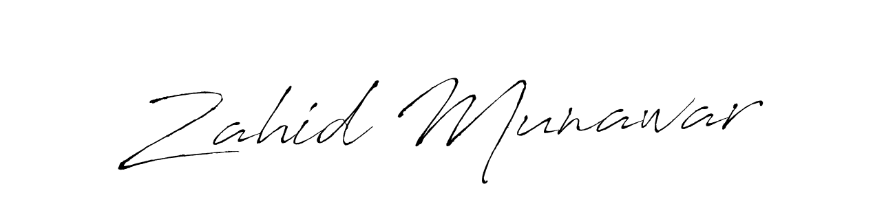 How to make Zahid Munawar signature? Antro_Vectra is a professional autograph style. Create handwritten signature for Zahid Munawar name. Zahid Munawar signature style 6 images and pictures png