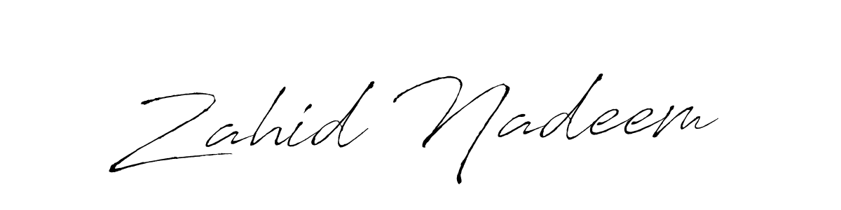 Also we have Zahid Nadeem name is the best signature style. Create professional handwritten signature collection using Antro_Vectra autograph style. Zahid Nadeem signature style 6 images and pictures png