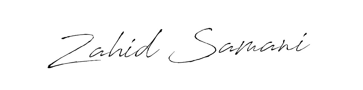 Make a beautiful signature design for name Zahid Samani. Use this online signature maker to create a handwritten signature for free. Zahid Samani signature style 6 images and pictures png