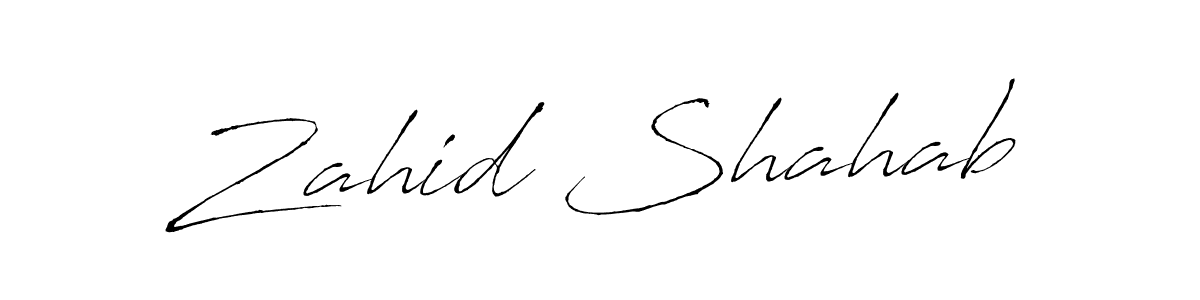 Make a beautiful signature design for name Zahid Shahab. Use this online signature maker to create a handwritten signature for free. Zahid Shahab signature style 6 images and pictures png