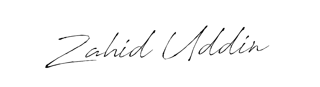 How to make Zahid Uddin name signature. Use Antro_Vectra style for creating short signs online. This is the latest handwritten sign. Zahid Uddin signature style 6 images and pictures png