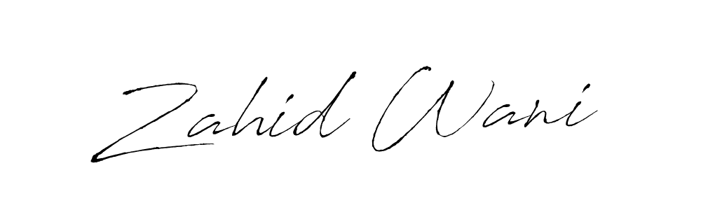 Zahid Wani stylish signature style. Best Handwritten Sign (Antro_Vectra) for my name. Handwritten Signature Collection Ideas for my name Zahid Wani. Zahid Wani signature style 6 images and pictures png