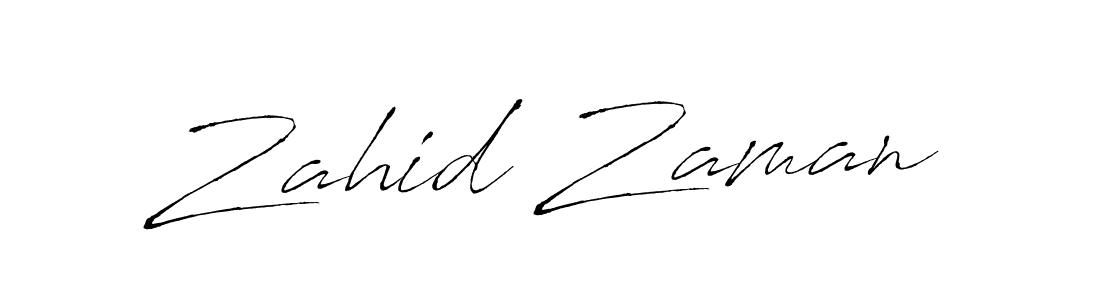 Create a beautiful signature design for name Zahid Zaman. With this signature (Antro_Vectra) fonts, you can make a handwritten signature for free. Zahid Zaman signature style 6 images and pictures png