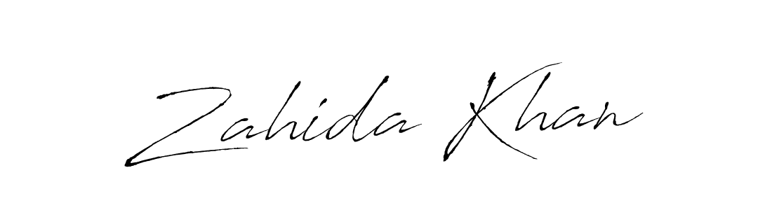 Design your own signature with our free online signature maker. With this signature software, you can create a handwritten (Antro_Vectra) signature for name Zahida Khan. Zahida Khan signature style 6 images and pictures png