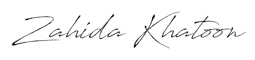 You should practise on your own different ways (Antro_Vectra) to write your name (Zahida Khatoon) in signature. Don't let someone else do it for you. Zahida Khatoon signature style 6 images and pictures png