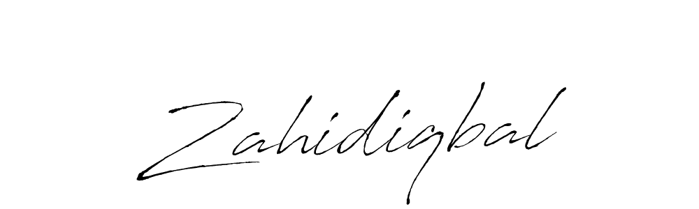 How to make Zahidiqbal name signature. Use Antro_Vectra style for creating short signs online. This is the latest handwritten sign. Zahidiqbal signature style 6 images and pictures png