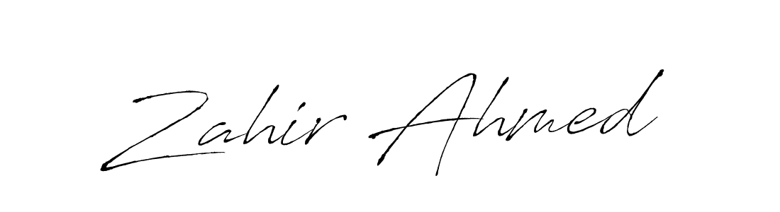 Also we have Zahir Ahmed name is the best signature style. Create professional handwritten signature collection using Antro_Vectra autograph style. Zahir Ahmed signature style 6 images and pictures png