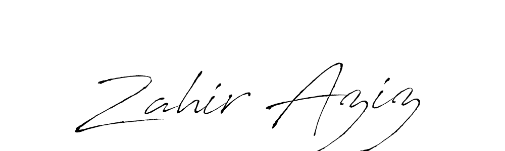 Create a beautiful signature design for name Zahir Aziz. With this signature (Antro_Vectra) fonts, you can make a handwritten signature for free. Zahir Aziz signature style 6 images and pictures png