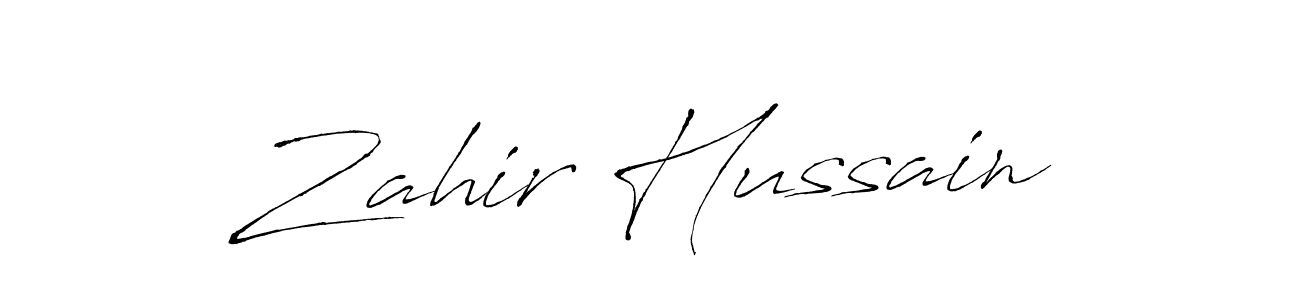 Also we have Zahir Hussain name is the best signature style. Create professional handwritten signature collection using Antro_Vectra autograph style. Zahir Hussain signature style 6 images and pictures png