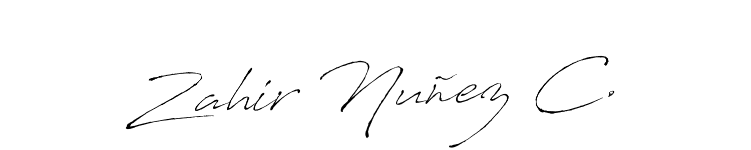 Antro_Vectra is a professional signature style that is perfect for those who want to add a touch of class to their signature. It is also a great choice for those who want to make their signature more unique. Get Zahir Nuñez C. name to fancy signature for free. Zahir Nuñez C. signature style 6 images and pictures png