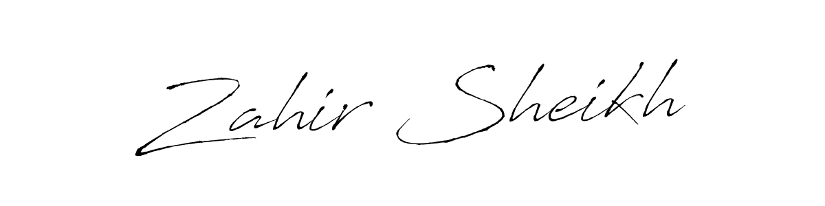 The best way (Antro_Vectra) to make a short signature is to pick only two or three words in your name. The name Zahir Sheikh include a total of six letters. For converting this name. Zahir Sheikh signature style 6 images and pictures png
