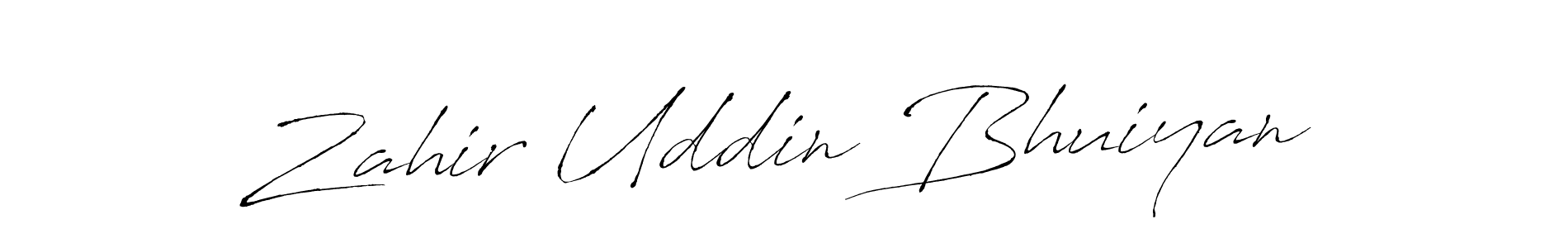 Make a beautiful signature design for name Zahir Uddin Bhuiyan. With this signature (Antro_Vectra) style, you can create a handwritten signature for free. Zahir Uddin Bhuiyan signature style 6 images and pictures png