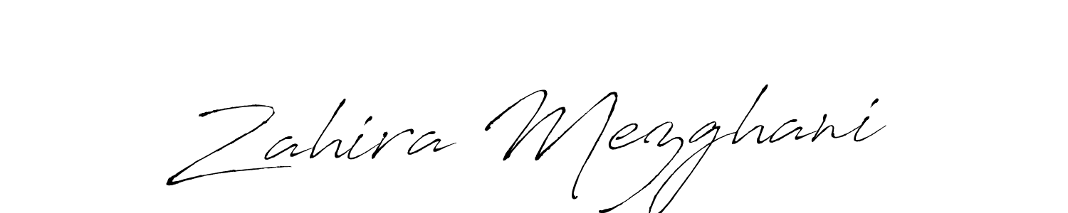 You should practise on your own different ways (Antro_Vectra) to write your name (Zahira Mezghani) in signature. don't let someone else do it for you. Zahira Mezghani signature style 6 images and pictures png