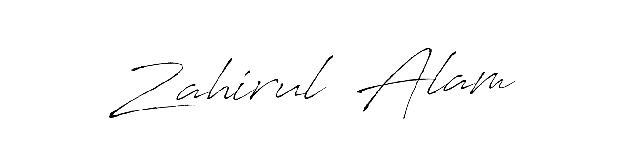 Create a beautiful signature design for name Zahirul  Alam. With this signature (Antro_Vectra) fonts, you can make a handwritten signature for free. Zahirul  Alam signature style 6 images and pictures png