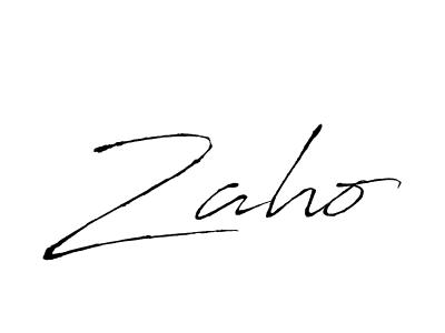 Use a signature maker to create a handwritten signature online. With this signature software, you can design (Antro_Vectra) your own signature for name Zaho. Zaho signature style 6 images and pictures png