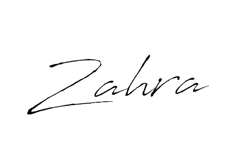 Create a beautiful signature design for name Zahra. With this signature (Antro_Vectra) fonts, you can make a handwritten signature for free. Zahra signature style 6 images and pictures png
