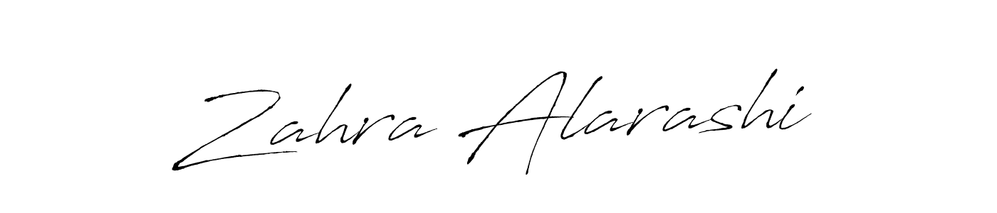 How to make Zahra Alarashi name signature. Use Antro_Vectra style for creating short signs online. This is the latest handwritten sign. Zahra Alarashi signature style 6 images and pictures png