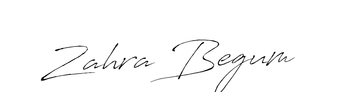 Design your own signature with our free online signature maker. With this signature software, you can create a handwritten (Antro_Vectra) signature for name Zahra Begum. Zahra Begum signature style 6 images and pictures png