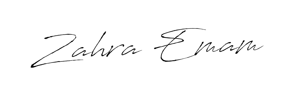 Make a short Zahra Emam signature style. Manage your documents anywhere anytime using Antro_Vectra. Create and add eSignatures, submit forms, share and send files easily. Zahra Emam signature style 6 images and pictures png
