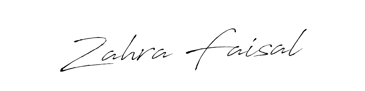 Create a beautiful signature design for name Zahra Faisal. With this signature (Antro_Vectra) fonts, you can make a handwritten signature for free. Zahra Faisal signature style 6 images and pictures png