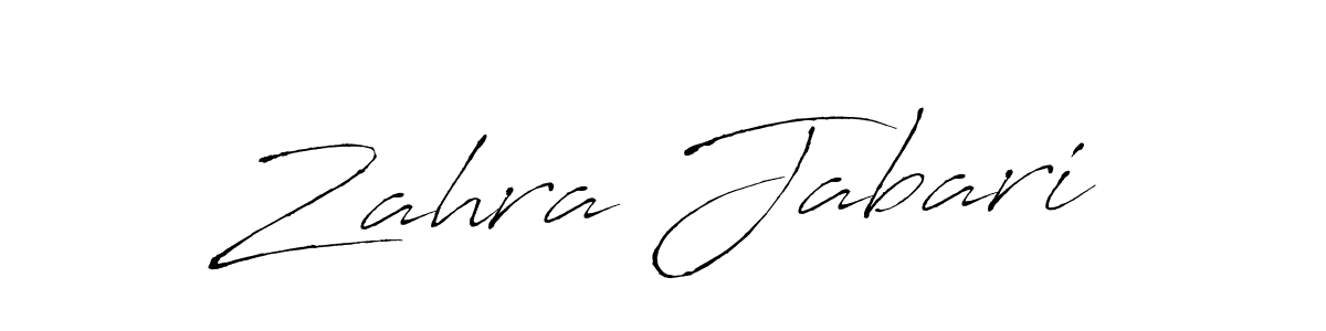 Design your own signature with our free online signature maker. With this signature software, you can create a handwritten (Antro_Vectra) signature for name Zahra Jabari. Zahra Jabari signature style 6 images and pictures png