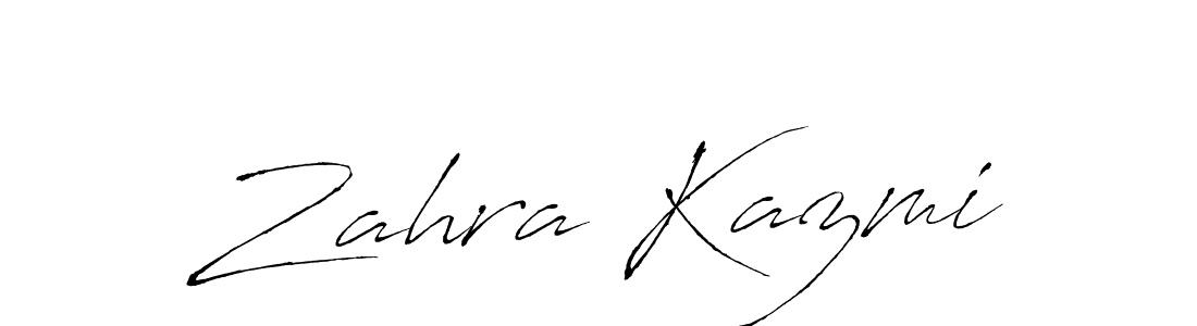 Also You can easily find your signature by using the search form. We will create Zahra Kazmi name handwritten signature images for you free of cost using Antro_Vectra sign style. Zahra Kazmi signature style 6 images and pictures png