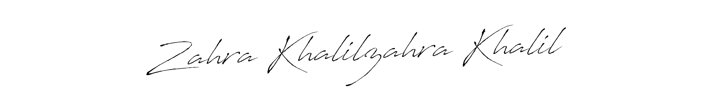 Make a beautiful signature design for name Zahra Khalilzahra Khalil. Use this online signature maker to create a handwritten signature for free. Zahra Khalilzahra Khalil signature style 6 images and pictures png