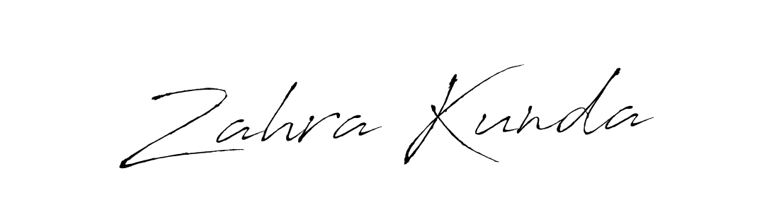 Design your own signature with our free online signature maker. With this signature software, you can create a handwritten (Antro_Vectra) signature for name Zahra Kunda. Zahra Kunda signature style 6 images and pictures png