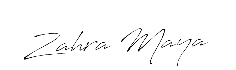 Design your own signature with our free online signature maker. With this signature software, you can create a handwritten (Antro_Vectra) signature for name Zahra Maya. Zahra Maya signature style 6 images and pictures png