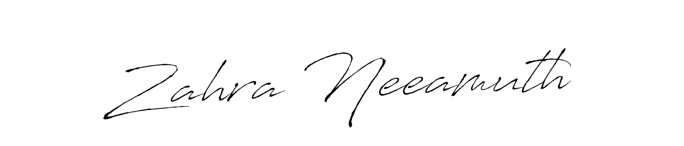 Design your own signature with our free online signature maker. With this signature software, you can create a handwritten (Antro_Vectra) signature for name Zahra Neeamuth. Zahra Neeamuth signature style 6 images and pictures png