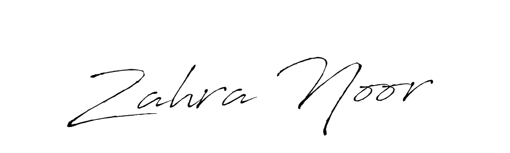 How to make Zahra Noor name signature. Use Antro_Vectra style for creating short signs online. This is the latest handwritten sign. Zahra Noor signature style 6 images and pictures png