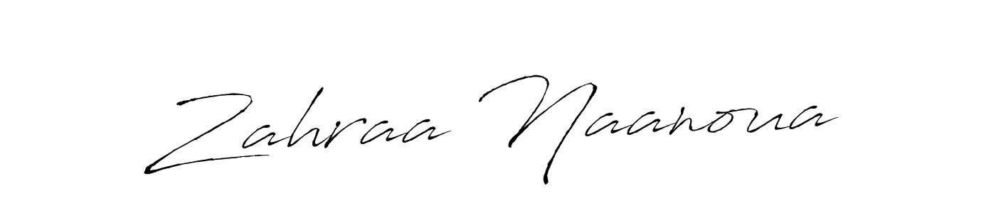 Zahraa Naanoua stylish signature style. Best Handwritten Sign (Antro_Vectra) for my name. Handwritten Signature Collection Ideas for my name Zahraa Naanoua. Zahraa Naanoua signature style 6 images and pictures png