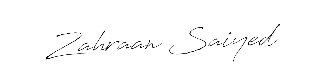 Zahraan Saiyed stylish signature style. Best Handwritten Sign (Antro_Vectra) for my name. Handwritten Signature Collection Ideas for my name Zahraan Saiyed. Zahraan Saiyed signature style 6 images and pictures png