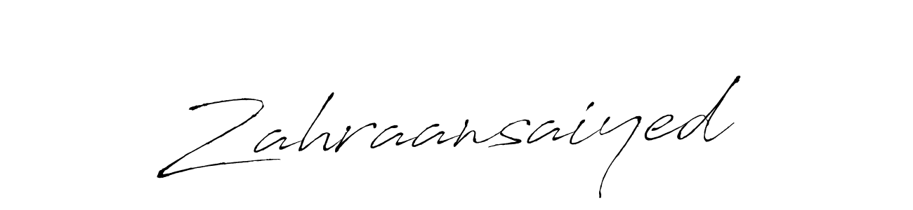 Design your own signature with our free online signature maker. With this signature software, you can create a handwritten (Antro_Vectra) signature for name Zahraansaiyed. Zahraansaiyed signature style 6 images and pictures png