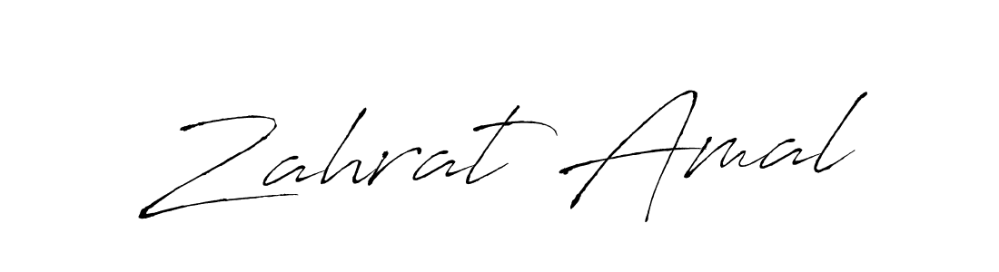 Make a beautiful signature design for name Zahrat Amal. With this signature (Antro_Vectra) style, you can create a handwritten signature for free. Zahrat Amal signature style 6 images and pictures png