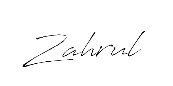 Create a beautiful signature design for name Zahrul. With this signature (Antro_Vectra) fonts, you can make a handwritten signature for free. Zahrul signature style 6 images and pictures png