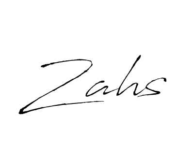 Use a signature maker to create a handwritten signature online. With this signature software, you can design (Antro_Vectra) your own signature for name Zahs. Zahs signature style 6 images and pictures png
