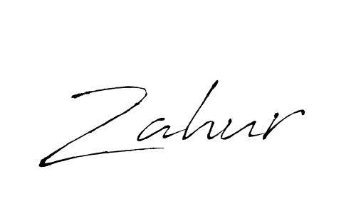 Design your own signature with our free online signature maker. With this signature software, you can create a handwritten (Antro_Vectra) signature for name Zahur. Zahur signature style 6 images and pictures png