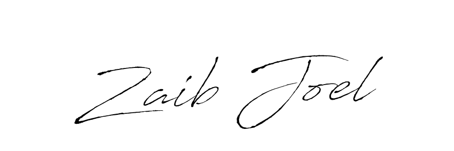 Make a beautiful signature design for name Zaib Joel. With this signature (Antro_Vectra) style, you can create a handwritten signature for free. Zaib Joel signature style 6 images and pictures png