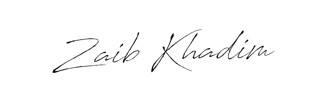 Also we have Zaib Khadim name is the best signature style. Create professional handwritten signature collection using Antro_Vectra autograph style. Zaib Khadim signature style 6 images and pictures png