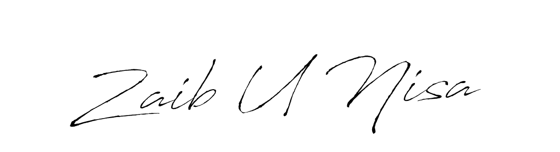 Also we have Zaib U Nisa name is the best signature style. Create professional handwritten signature collection using Antro_Vectra autograph style. Zaib U Nisa signature style 6 images and pictures png