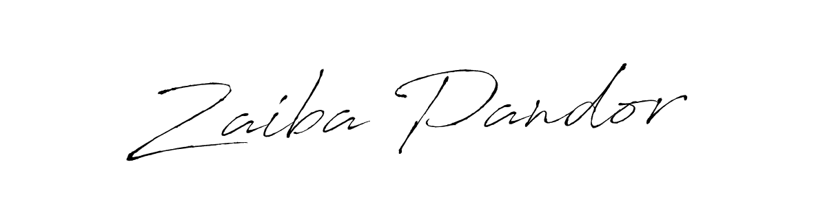 Make a beautiful signature design for name Zaiba Pandor. With this signature (Antro_Vectra) style, you can create a handwritten signature for free. Zaiba Pandor signature style 6 images and pictures png