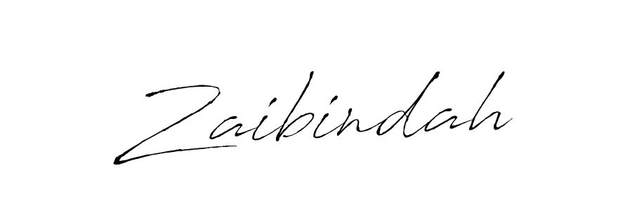 Use a signature maker to create a handwritten signature online. With this signature software, you can design (Antro_Vectra) your own signature for name Zaibindah. Zaibindah signature style 6 images and pictures png