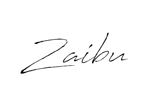 Make a beautiful signature design for name Zaibu. With this signature (Antro_Vectra) style, you can create a handwritten signature for free. Zaibu signature style 6 images and pictures png