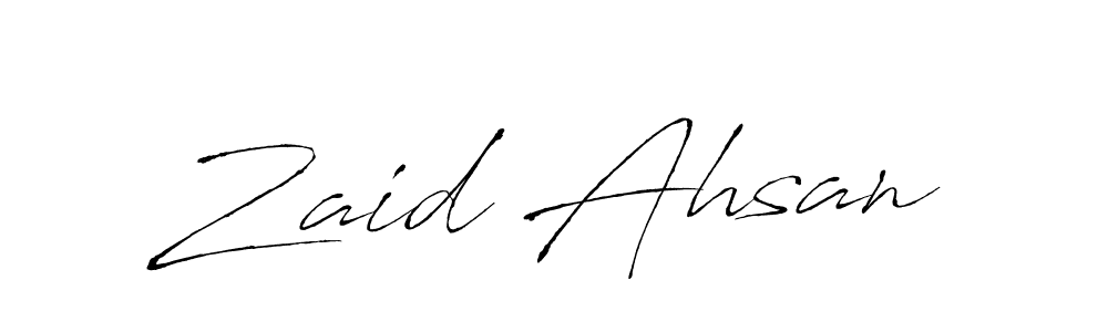 The best way (Antro_Vectra) to make a short signature is to pick only two or three words in your name. The name Zaid Ahsan include a total of six letters. For converting this name. Zaid Ahsan signature style 6 images and pictures png