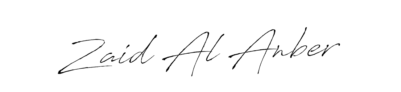 Design your own signature with our free online signature maker. With this signature software, you can create a handwritten (Antro_Vectra) signature for name Zaid Al Anber. Zaid Al Anber signature style 6 images and pictures png